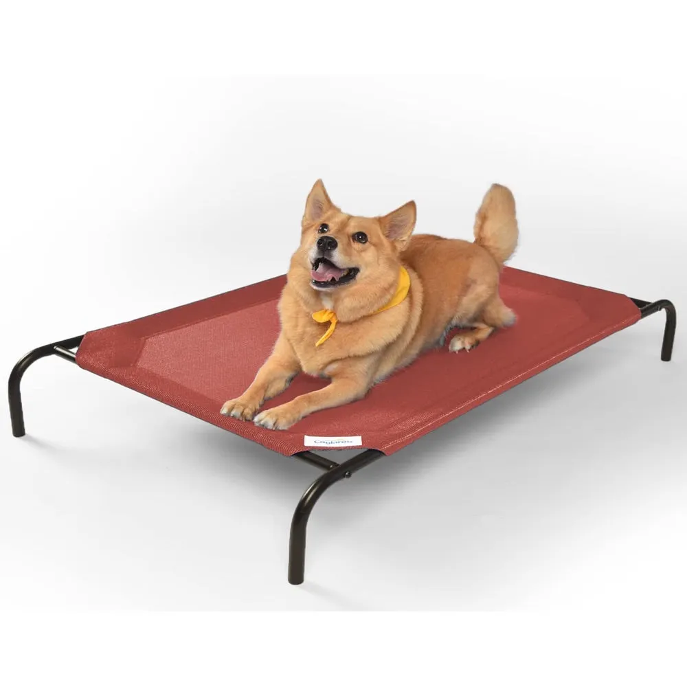 15% OFF: Coolaroo Elevated Knitted Fabric Pet Bed - Terracotta