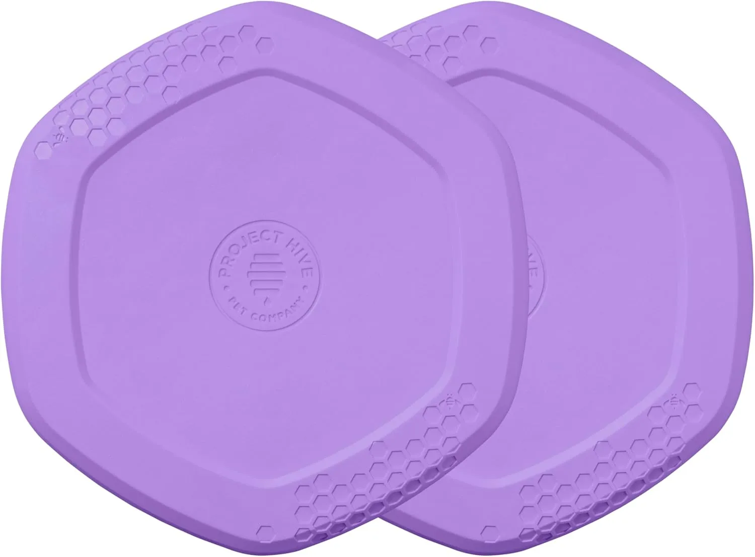 2 Pack - Hive Frisbee Disc for Dogs - Calming Lavender Scented - Great for Fetch - Includes a Lick mat on Back - Floats in Water, Smooth Glide - Made in The USA