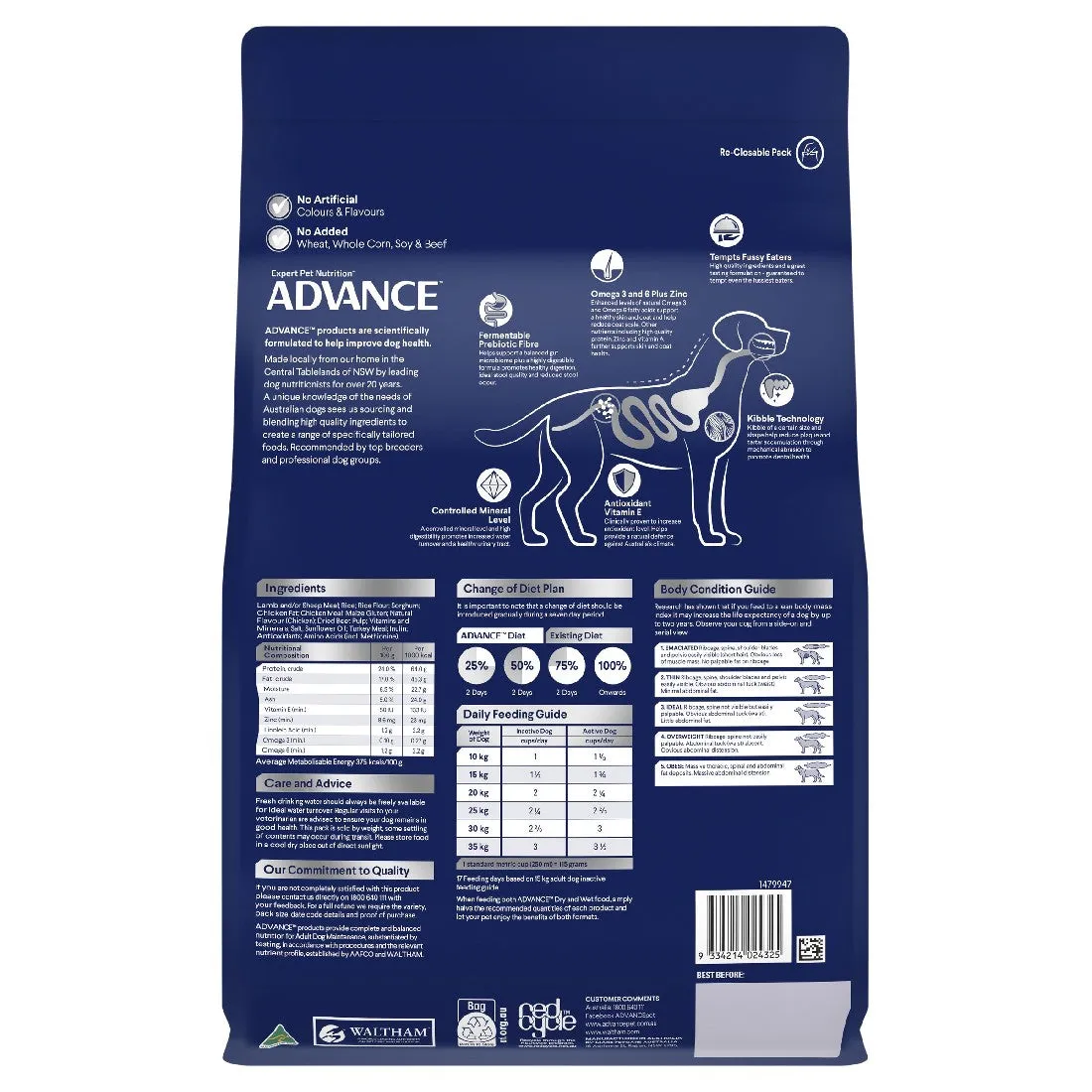 Advance Adult Dog Medium Breed Lamb With Rice