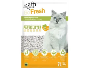 Afb Paper Cat Litter 1.9Kgs  (Water Turns Blue) 7L