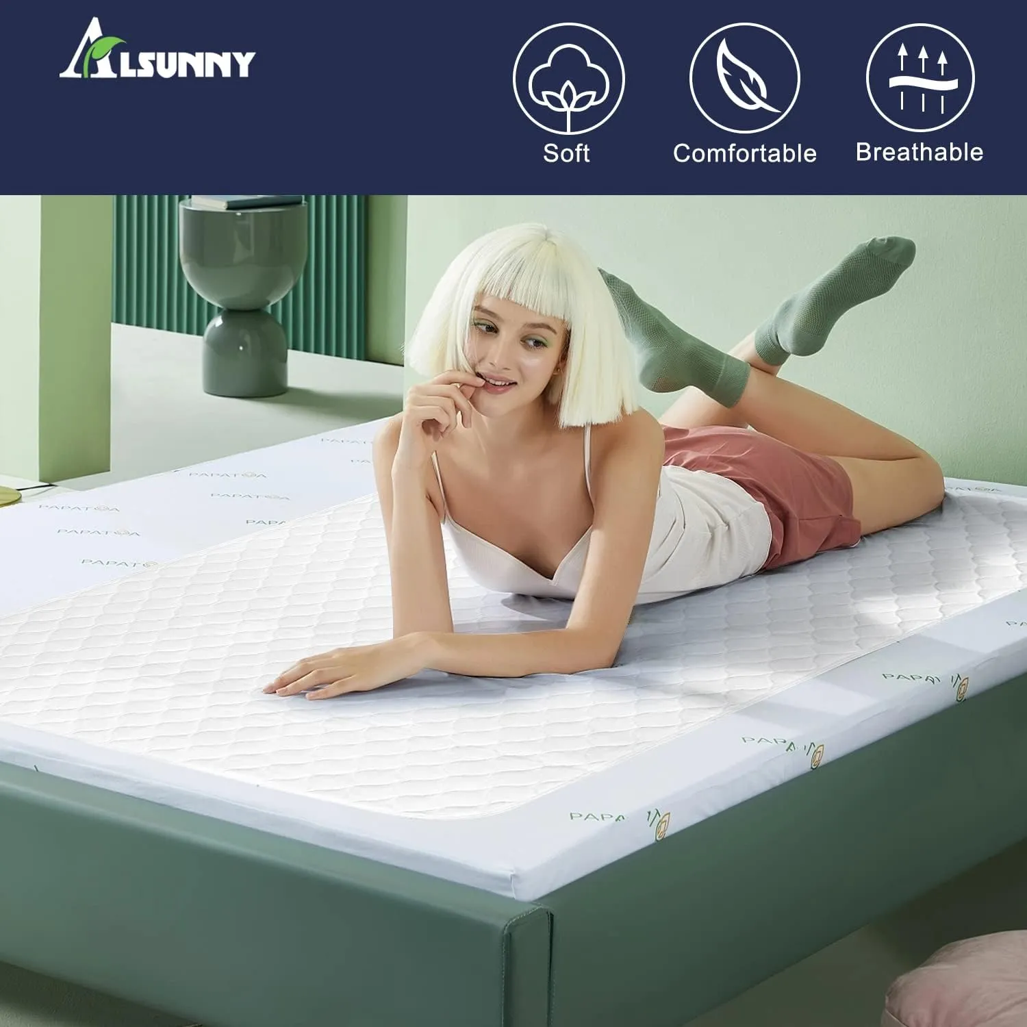 Bed Pads for Incontinence Washable,34"X52" (2 Pack), Non-Slip Incontinence Bed Pad,Waterproof Mattress Pad for Women,Aldults,Kids and Dog