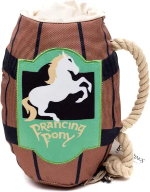 Buckle-Down The Lord of The Rings Squeaky Plush Dog Toy for Large, Medium & Small Dogs, Prancing Pony Pint Mug, 6.5" x 8"