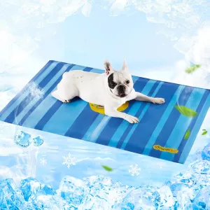 BurgeonNest Pet Cooling Mat for Dog, Portable Pet Cooling Mat with Leak-Proof Zipper, High-Density Sponge Support & Paw-Proof Design for Indoor Use