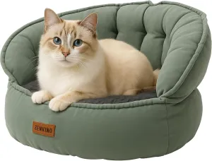 Cat Beds for Indoor Cats, Dog Beds for Small Dogs, Dog Car Seats for Small Dogs, Anti-Anxiety Plush Donut Design, Cat Houses for Indoor Cats,Fluffy Round Pet Bed Non-Slip, 20in