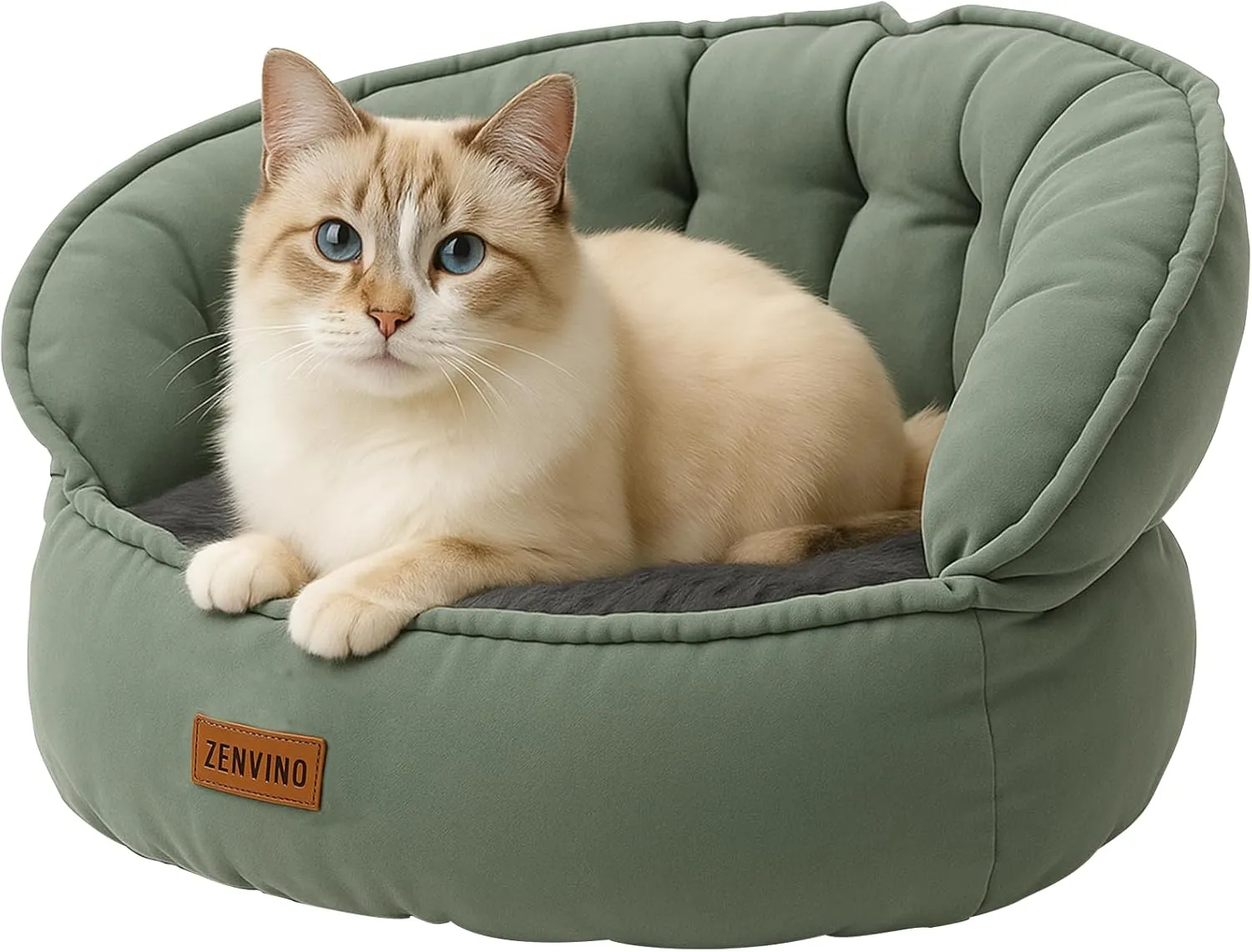 Cat Beds for Indoor Cats, Dog Beds for Small Dogs, Dog Car Seats for Small Dogs, Anti-Anxiety Plush Donut Design, Cat Houses for Indoor Cats,Fluffy Round Pet Bed Non-Slip, 20in