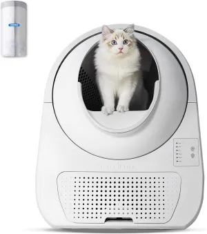 CATLINK Self Cleaning Cat Litter Box, Automatic Cat Litter Box, Double Odor Removal, Cat Litter Box for Cats from 3.5 pounds to 22 pounds (Young Version)