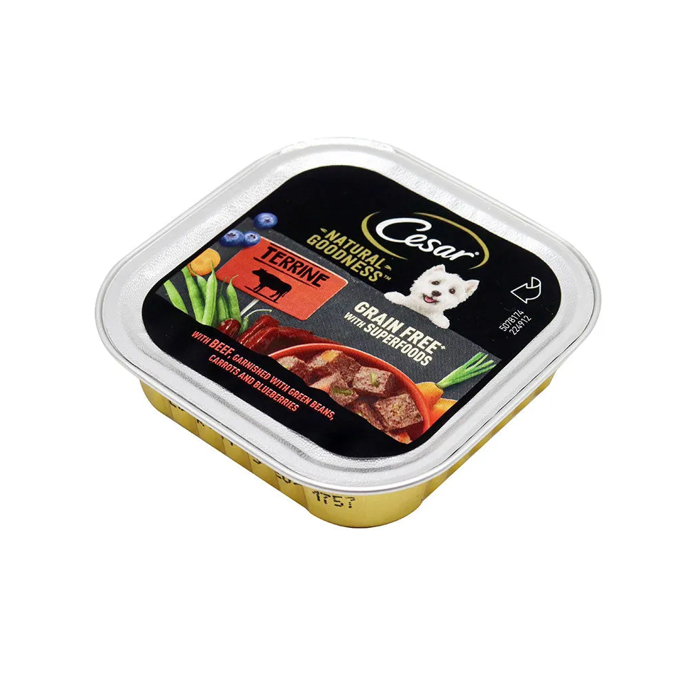 Cesar Natural Goodness Wet Dog Food Terrine With Beef In Loaf 100g x 4PK