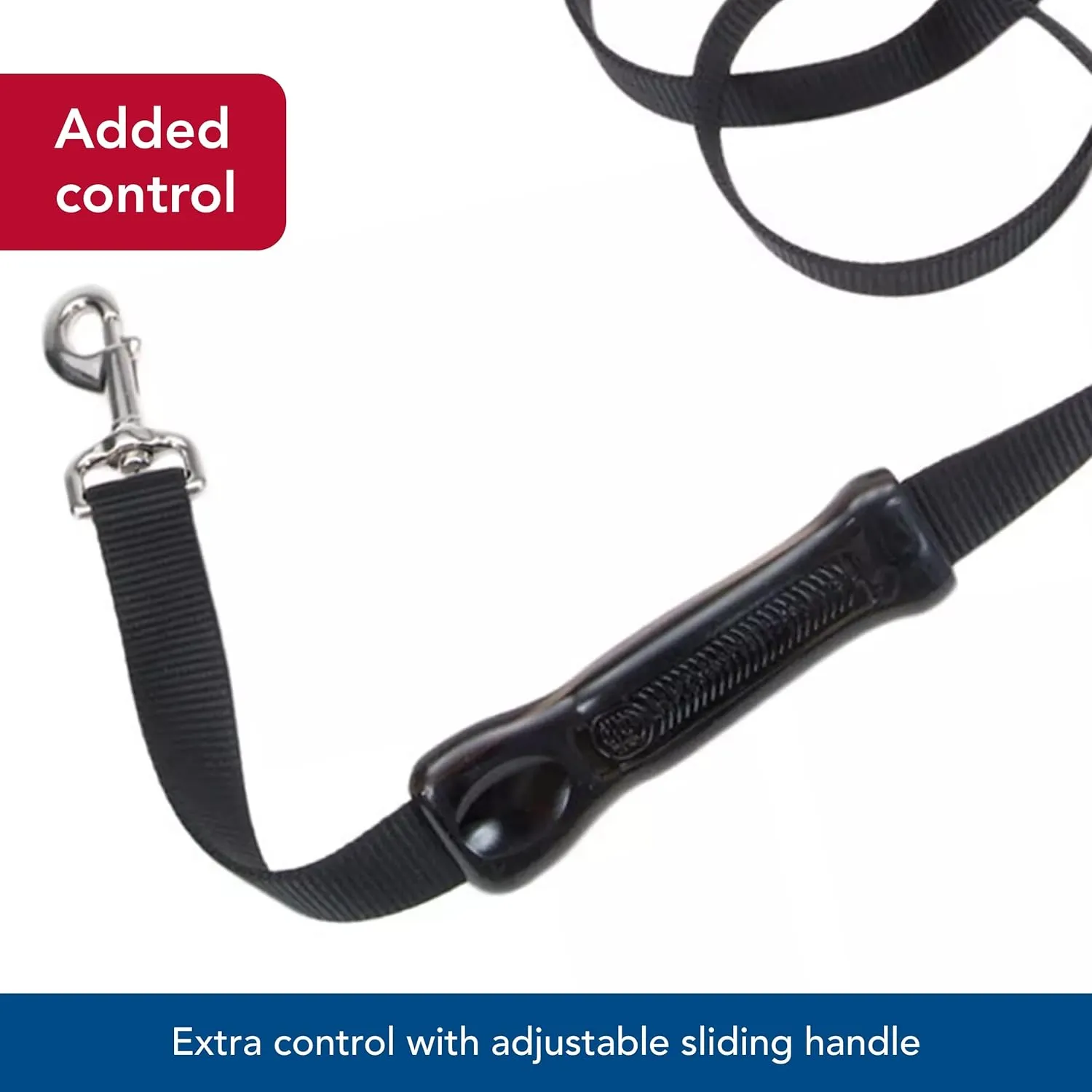 Coastal Pet Insta-Grip Control Handle Dog Leash - Adjustable Traffic Dog Leash for Training - Stylish Nylon Pet Supplies - Blue, 1" x 6'