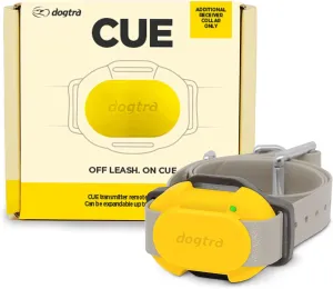 CUE Add On Yellow Ecollar with Safety Level Lock Boost Vibration Waterproof Rechargeable for Small Medium Large Dogs Dog Training Collar by Dogtra