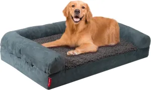 Dog Beds for Extra Large,Orthopedic Egg Memory Foam Bed,Cozy Plush Dog Couch with Removable Washable Cover and Nonskid Bottom,Pet Sofa