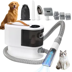 Dog Grooming Vacuum & Dog Grooming Kit, Dog Vacuum for Shedding Grooming, Pet Grooming Vacuum for Dogs with Low Noise, Dog Hair Vacuum with 2L Dust Cup, 5 Pet Grooming Tools for Cats and Dogs