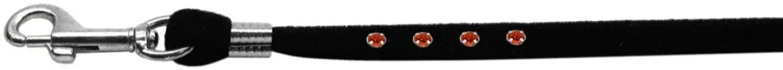 Dog, Puppy & Pet LEASH, "Black Velvet Jeweled"