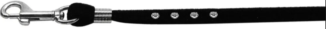 Dog, Puppy & Pet LEASH, "Black Velvet Jeweled"