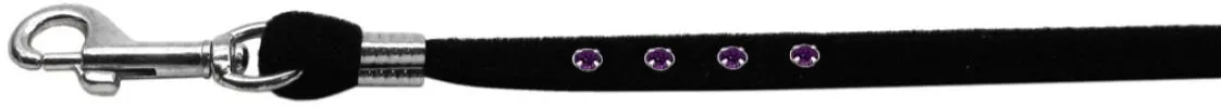 Dog, Puppy & Pet LEASH, "Black Velvet Jeweled"