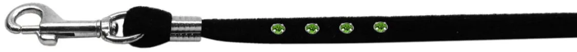 Dog, Puppy & Pet LEASH, "Black Velvet Jeweled"