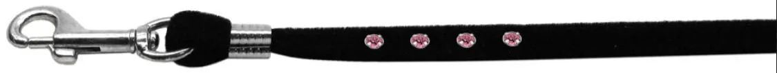 Dog, Puppy & Pet LEASH, "Black Velvet Jeweled"