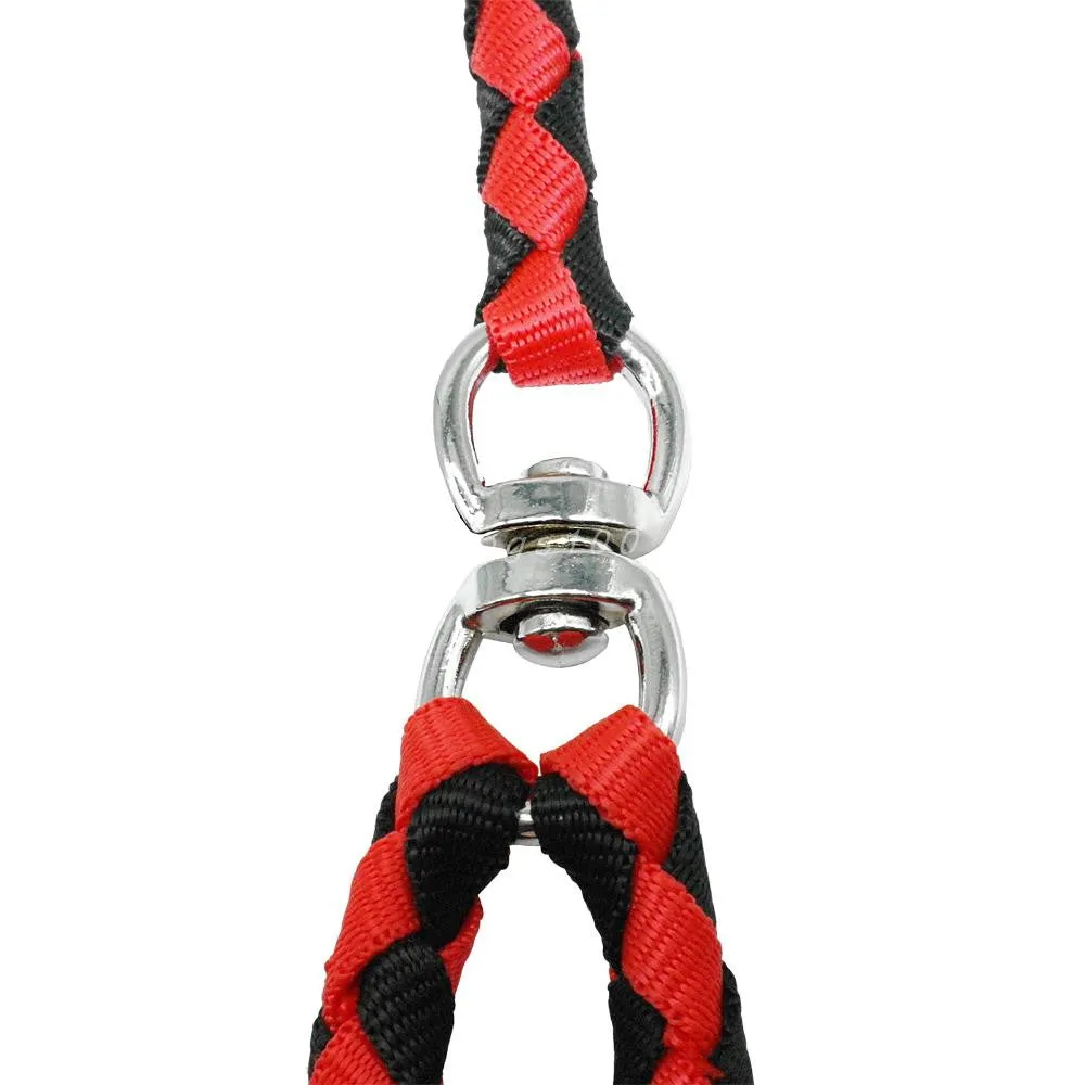 Double Dog Leash for Two Dogs 47 Inch Braided Tangle Free Dual Leash Coupler For Walking and Training Two Dogs 3 Colors