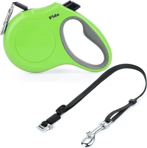 Fida Retractable Dog Leash and Dual Dog Leash Accessories to Walk 2 Two Dogs Set, Patented Roller Design No Tangle Reflective Leash Attachment Length Adjustable for Small and Medium Dogs Up to 65lbsc