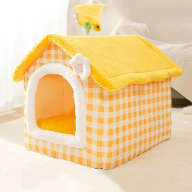 Foldable Indoor Pet House Cave for Dogs & Cats