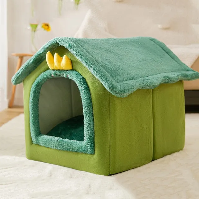 Foldable Indoor Pet House Cave for Dogs & Cats