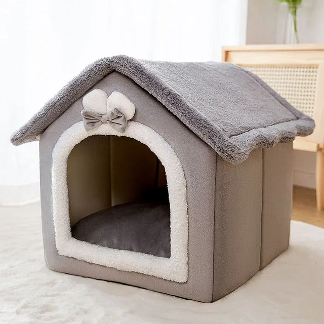 Foldable Indoor Pet House Cave for Dogs & Cats