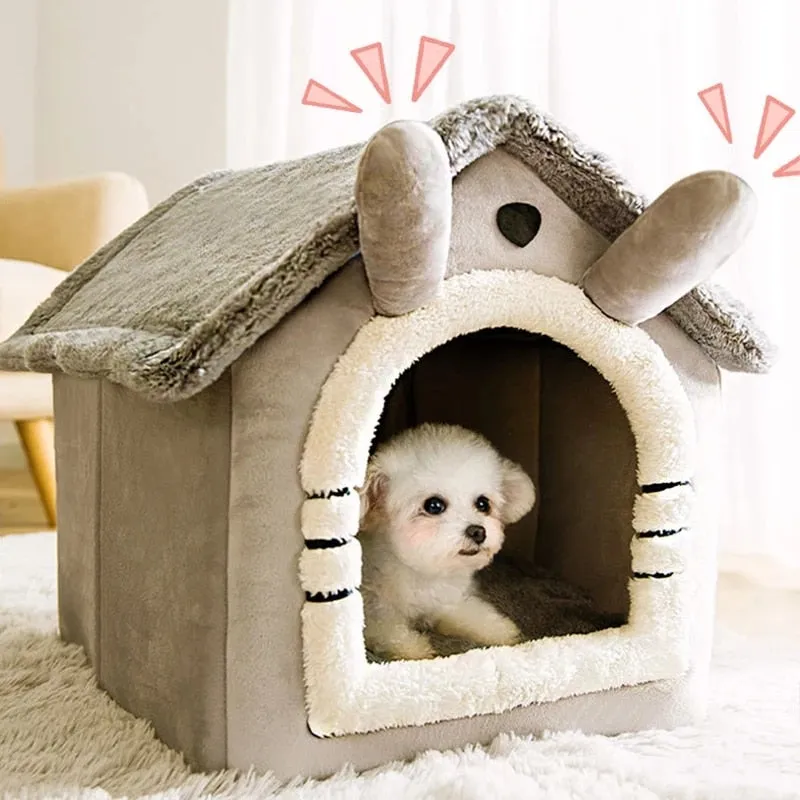 Foldable Indoor Pet House Cave for Dogs & Cats