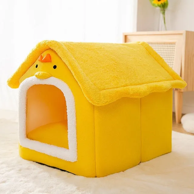 Foldable Indoor Pet House Cave for Dogs & Cats