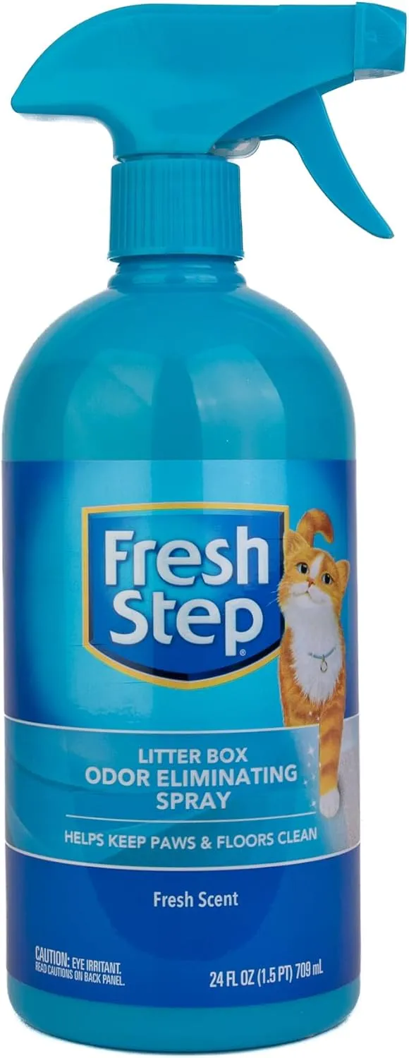 Fresh Step Cat Litter Box Odor Eliminating Spray | Cat Deodorizer Spray for Litter Box | Odor Neutralizing Cat Product | 24 Ounces