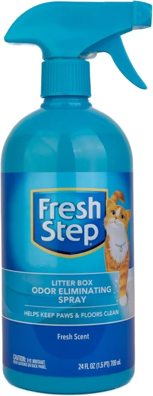 Fresh Step Cat Litter Box Odor Eliminating Spray | Cat Deodorizer Spray for Litter Box | Odor Neutralizing Cat Product | 24 Ounces