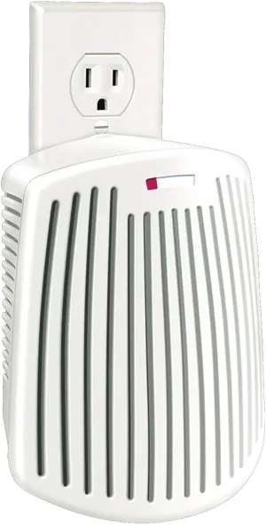Hamilton Beach TrueAir Plug-Mount Odor Eliminator with Carbon Filter   Green Mountain Scent Cartridge, Common Household-Tobacco, Pet, Bathroom, Trash, On/Off Fan (04530GM)