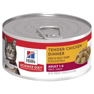 Hills Science Diet Adult Tender Dinners Chicken Canned Cat Food 156g^^^