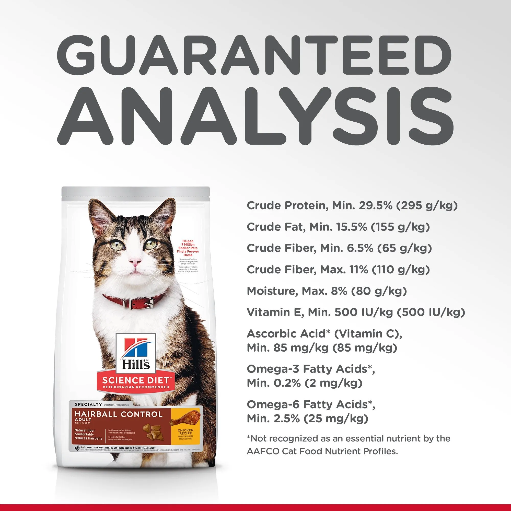 Hills Science Diet Hairball Control Adult Dry Cat Food 4kg^^^
