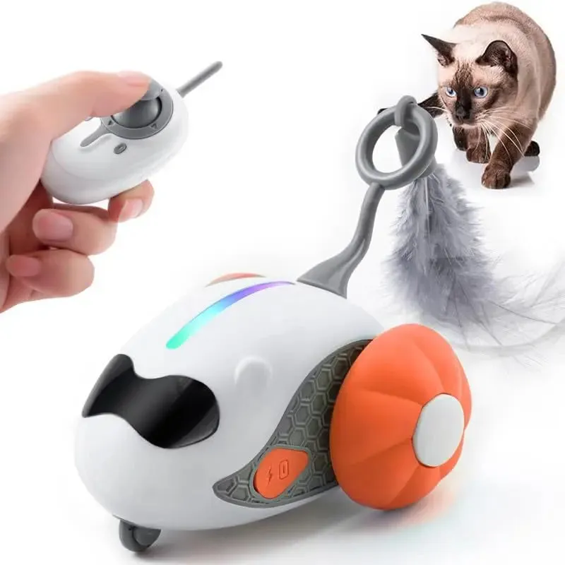 Interactive Cat Toys for Indoor Cats – Rechargeable Joystick Smart Moving Fun