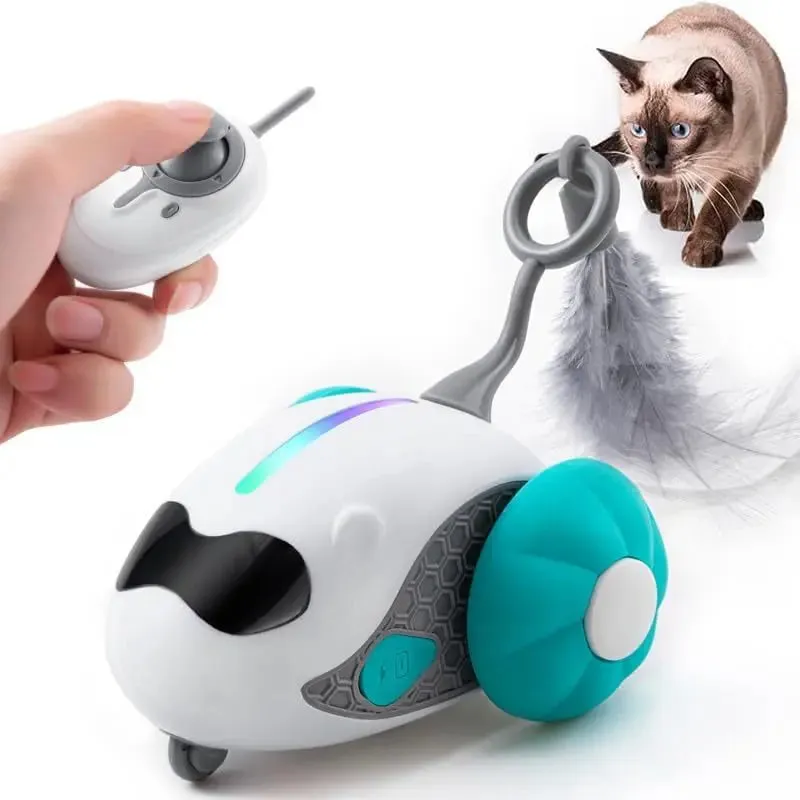 Interactive Cat Toys for Indoor Cats – Rechargeable Joystick Smart Moving Fun