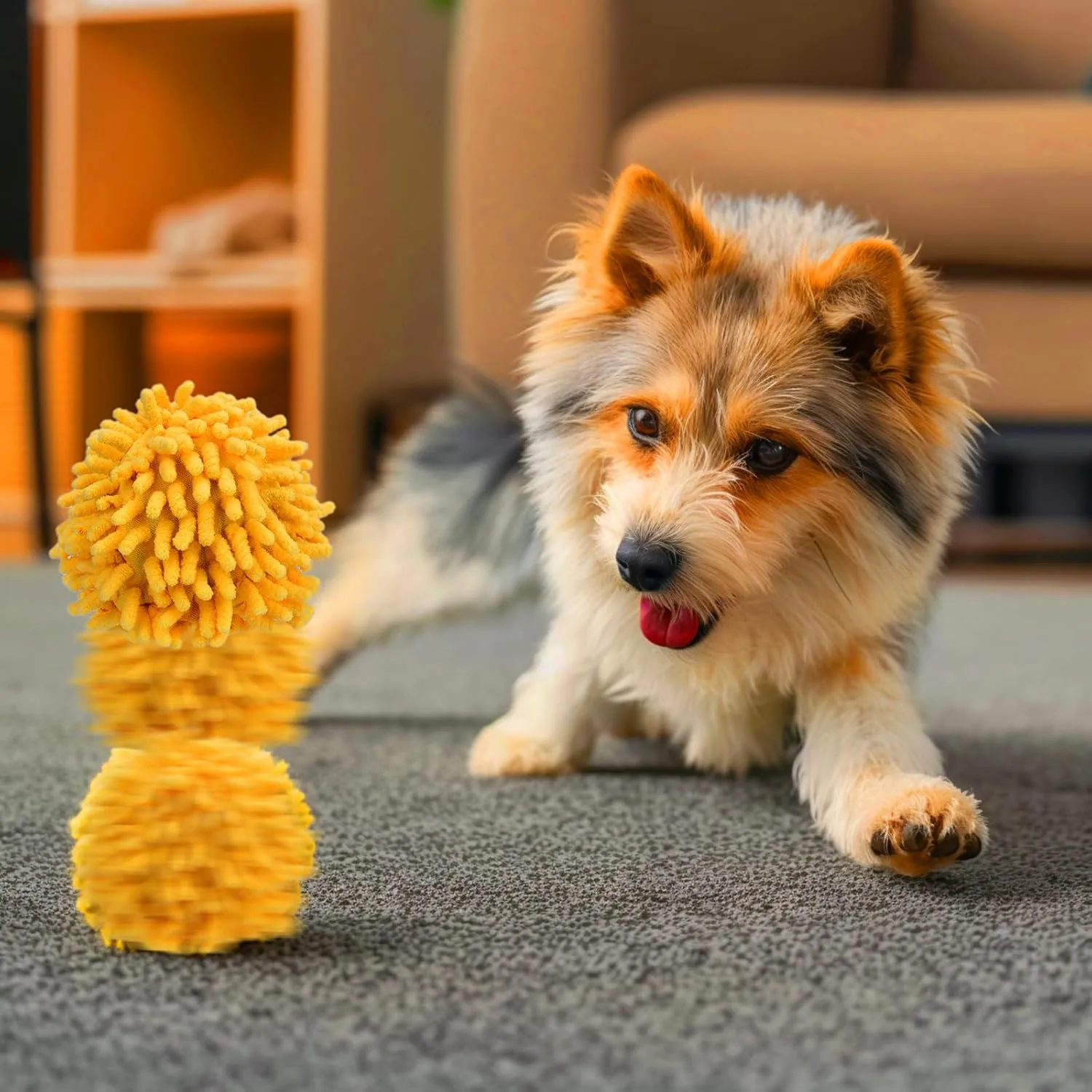 Interactive Dog Toys, Self Rolling Ball with Cover Anti-Chewer for Small/Medium/Large Puppy Pet, Moving Ball for Dogs Enrichment, Motion Activated Toys That Move on its Own