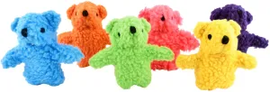 Jeffers Fleecy Bear Plush Squeaker Dog Toys, 6 pk