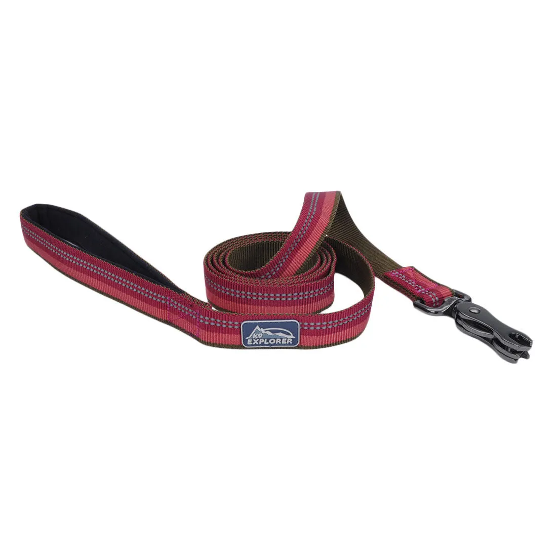 K9 Explorer® Reflective Dog Leash with Scissor Snap, Berry 1" x 6'