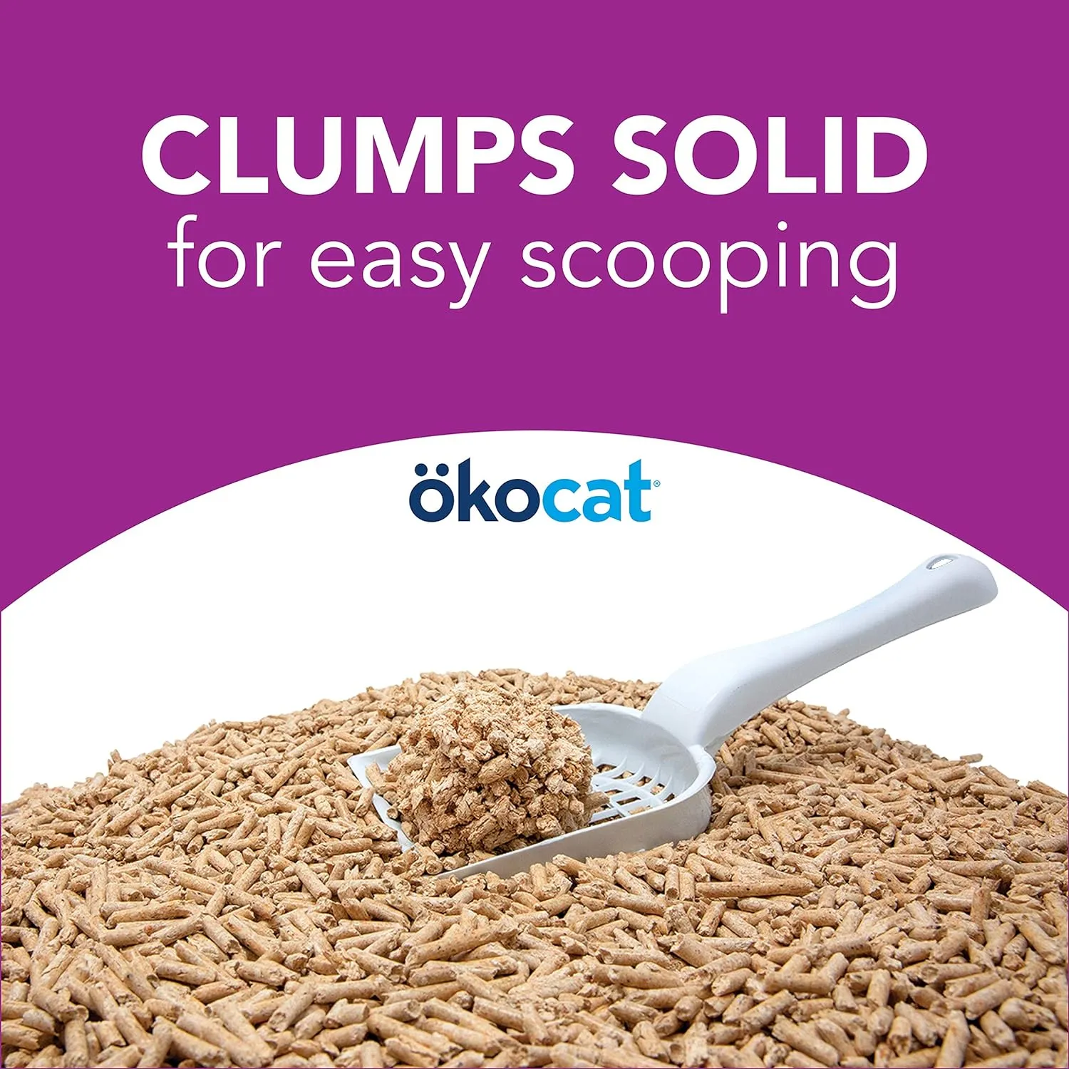 kocat Less Mess Low Tracking Wood Clumping Cat Litter Mini- Pellets, Unscented, 14.8 pounds - Natural Ingredients, Stops Odor, Clumps Solid, 99% Dust Free, Great for Long-Hair Breeds, All Cats
