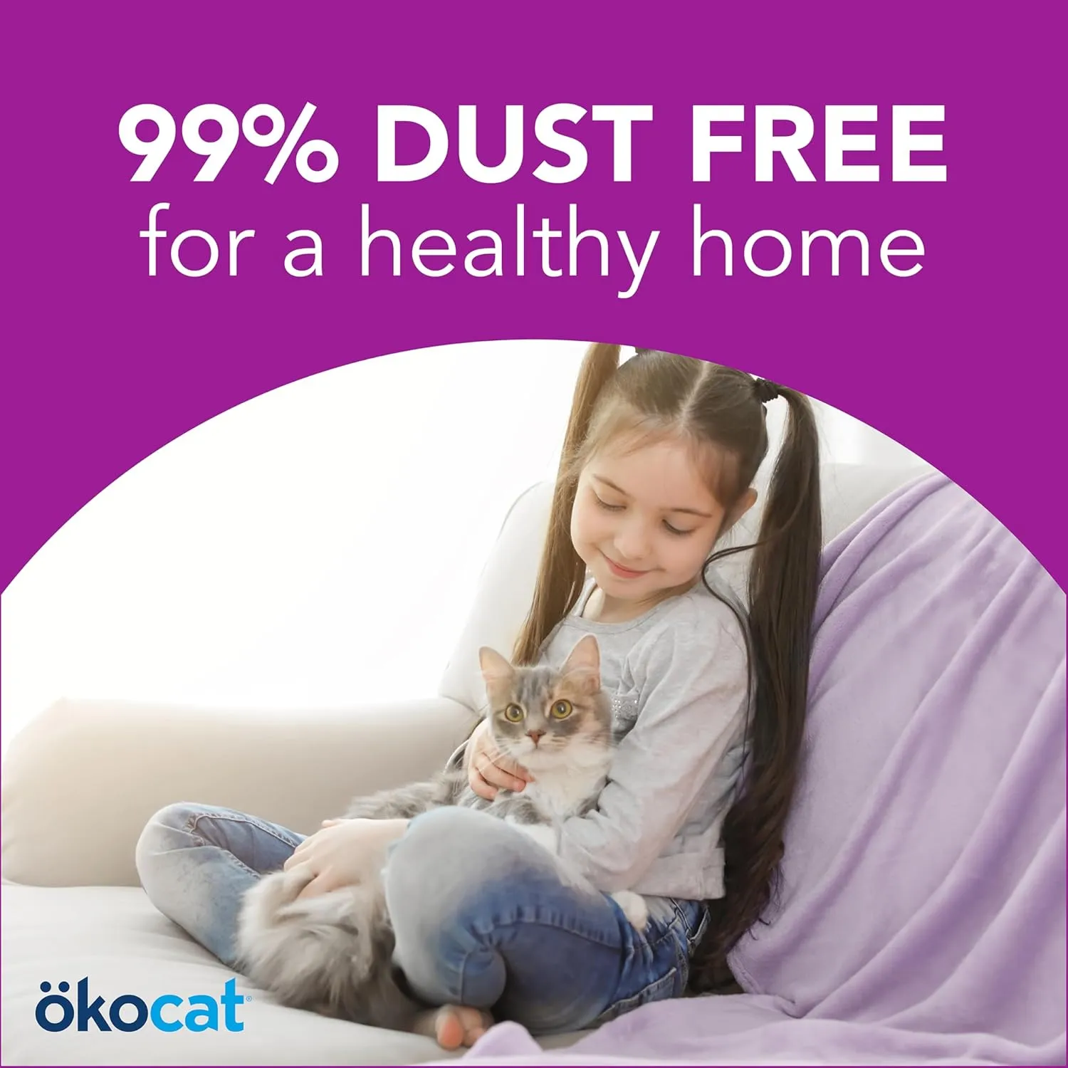 kocat Less Mess Low Tracking Wood Clumping Cat Litter Mini- Pellets, Unscented, 14.8 pounds - Natural Ingredients, Stops Odor, Clumps Solid, 99% Dust Free, Great for Long-Hair Breeds, All Cats