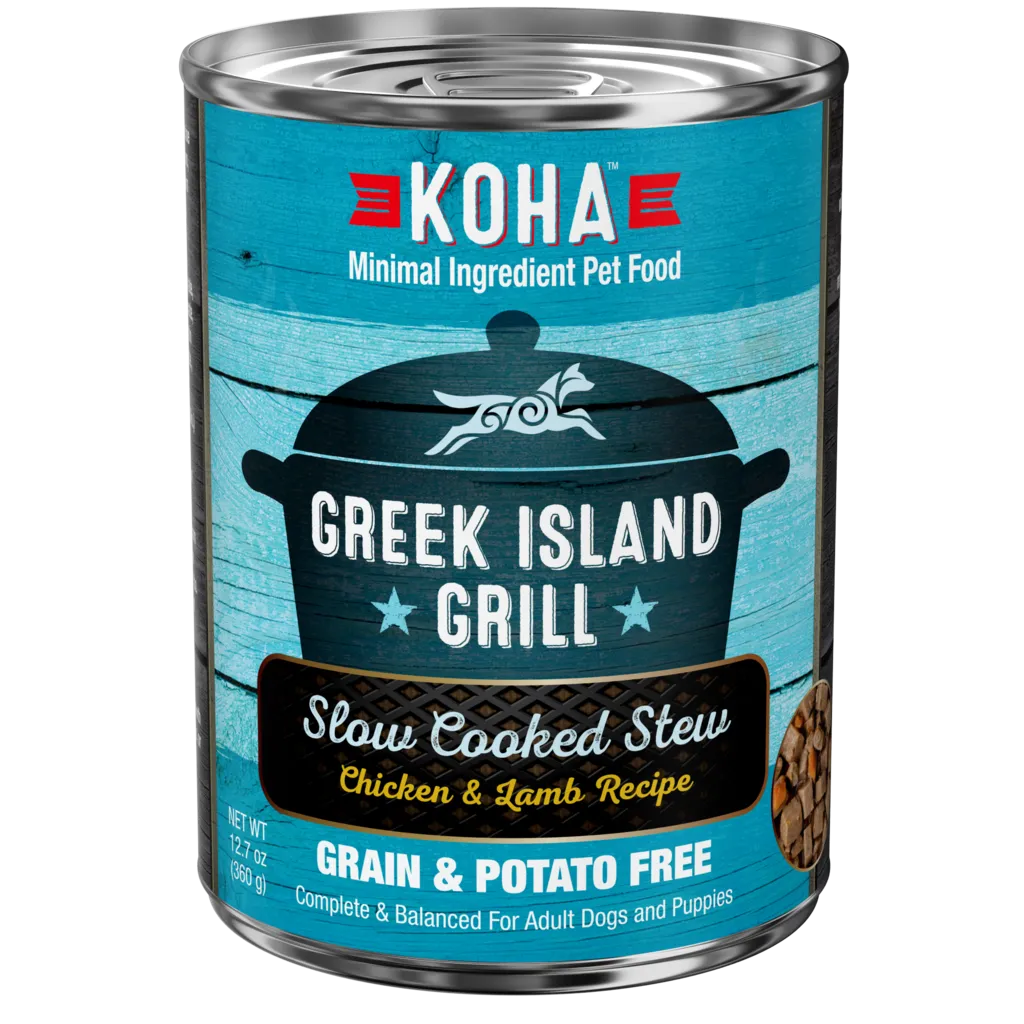 KOHA Greek Island Grill Slow Cooked Stew Chicken and Lamb wet Food for Dogs