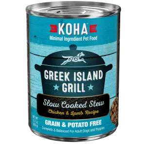 KOHA Greek Island Grill Slow Cooked Stew Chicken and Lamb wet Food for Dogs