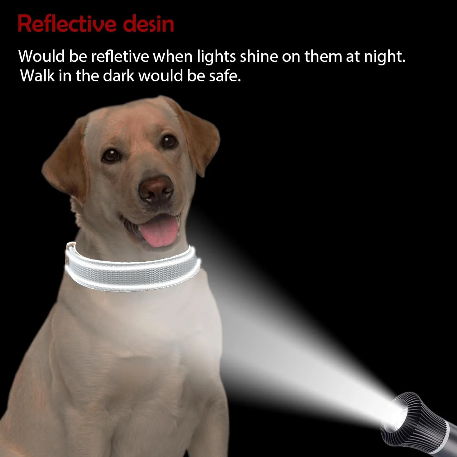 Lionheart Glory Reflective Dog Collar - Adjustable, Durable, Soft Classic Collar for Small Dogs, Puppies - White