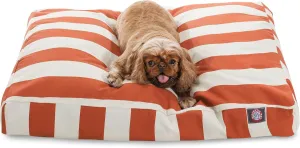 Majestic Pet Rectangle Medium Dog Bed Washable  Non Slip Comfy Pet Bed  Dog Crate Bed with Removable Washable Cover  Dog Kennel Bed for Sleeping - Dog Bed Medium Breed 36x29x4 Inch  Burnt Orange