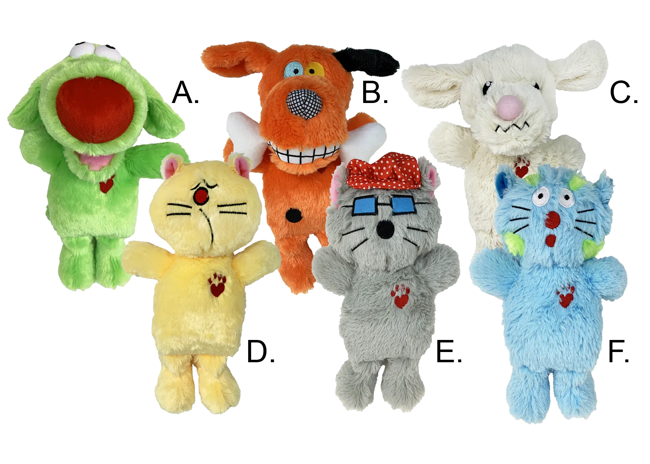 Multipet® Bowzer and MeowzerMaximum Cat Small Plush Dog Toy