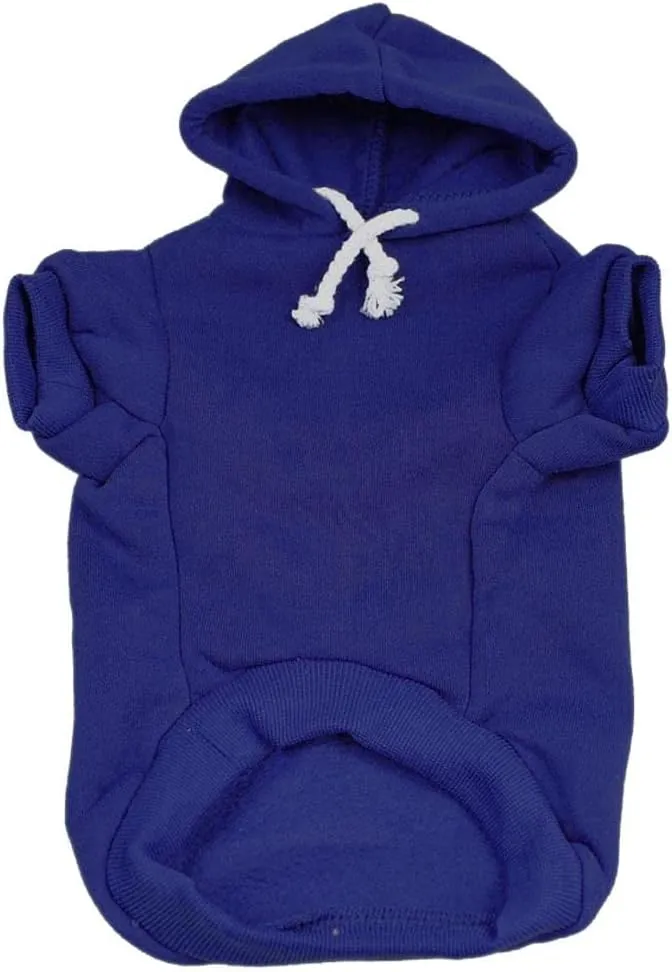 My Dad is Single Dog Hoodie Fleece Lined Pullover Sweatshirt with Leash Hole (Royal Blue, X-Large 114)
