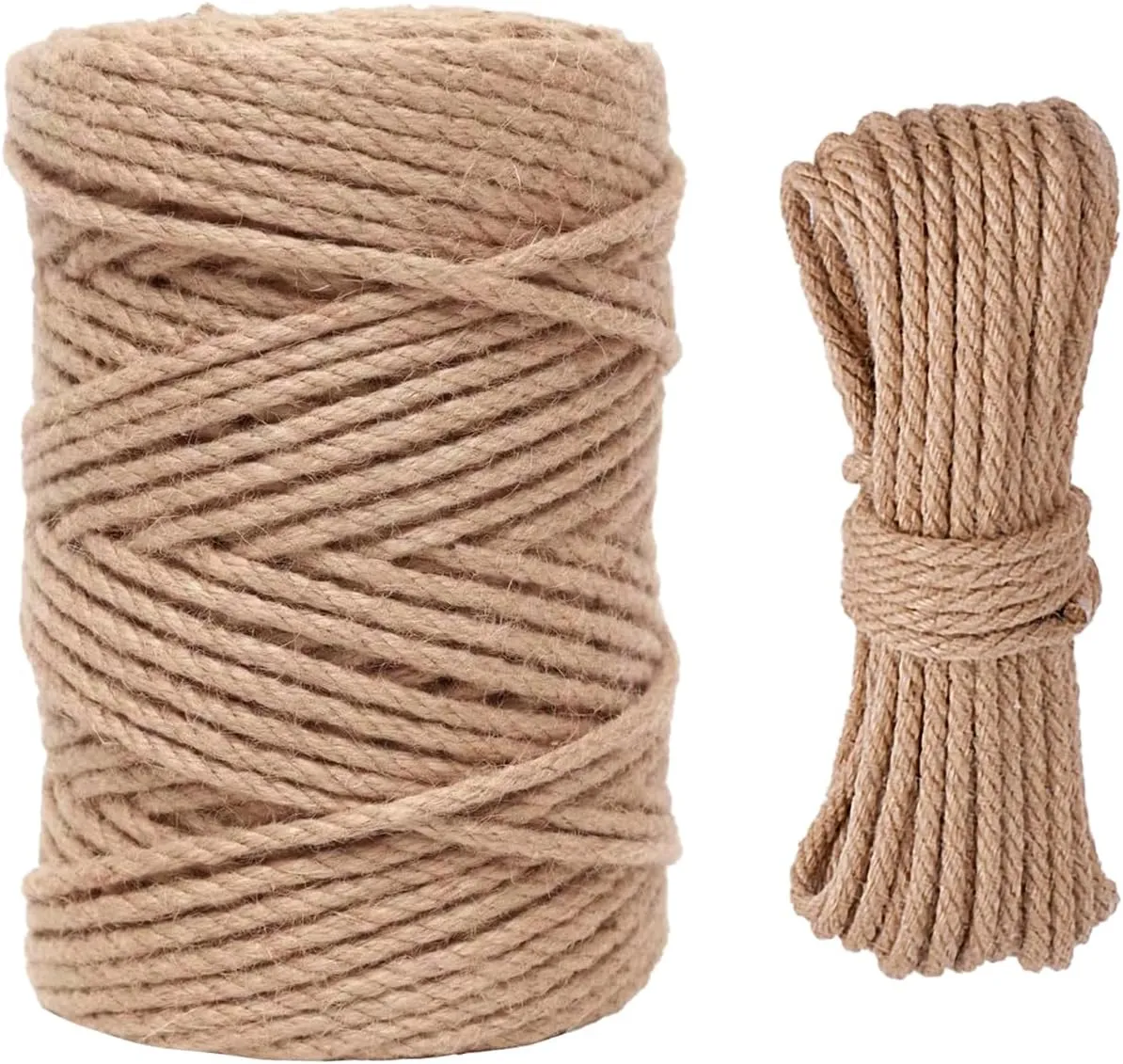 Nature Hemp Rope,sisal Rope for cat Scratcher,Rope for cat Scratch Postcat Scratching Post Replacement,Cat Scratcher Replacement Rope Heavy Duty Jute Twine for Cat Tree and Tower, DIY (1/4inch,50FT)
