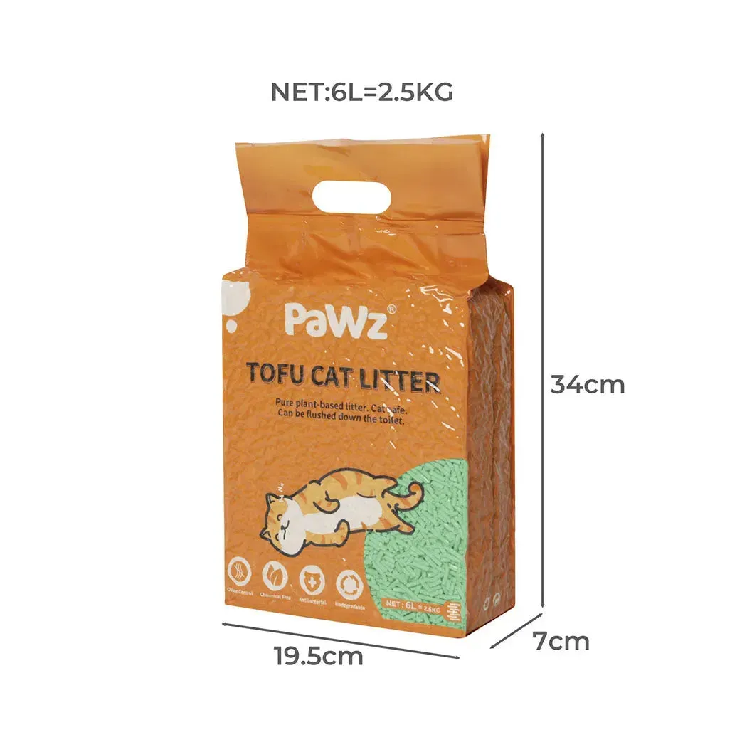PaWz Tofu Cat Litter Clumping Flushable Green Tea Scent