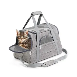 Pet Carriers Handbag with Locking Safety Zippers