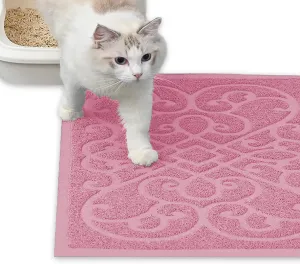PetLike Cat Litter Mat, Thick Litter Trapping Mat, Durable Litter Box Mat Waterproof, Indoor Mat Washable Mats with Non-Slip Backing, Soft on Kitty Paws and Easy to Clean, Phthalate Free