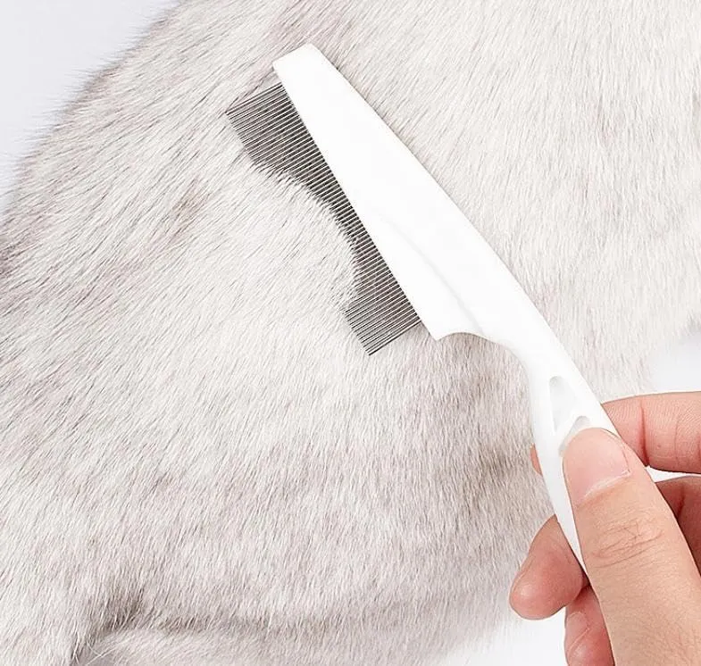 Professional Dog & Cat Grooming Comb: Durable Stainless Steel for Tangle-Free Pet Fur